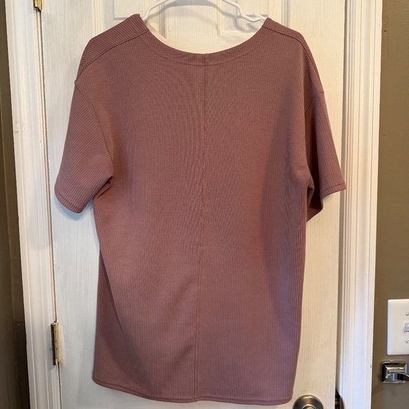 Lululemon Ribbed Softstreme Oversized Relaxed Fit T-Shirt in Twilight Rose - L - Picture 2 of 3